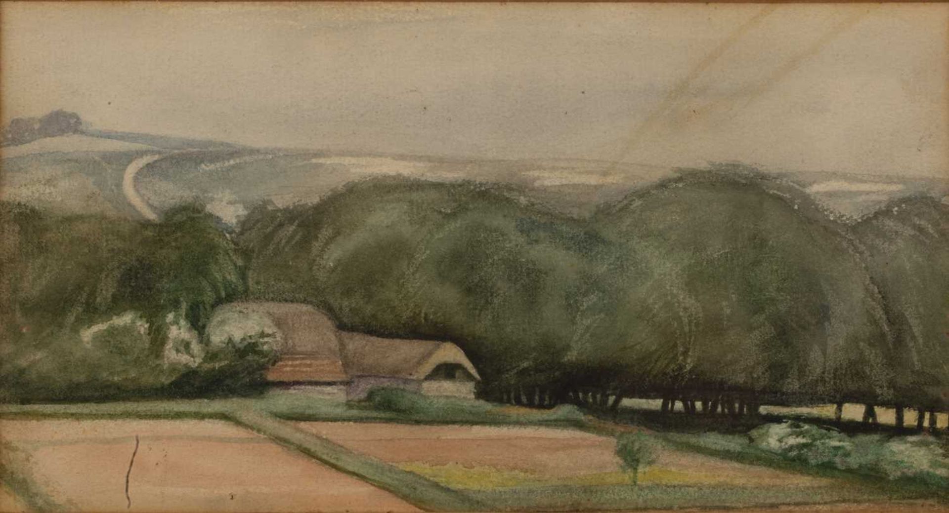 Muckhart (20th Century English School) untitled landscape, watercolour, signed lower left, 15cm x