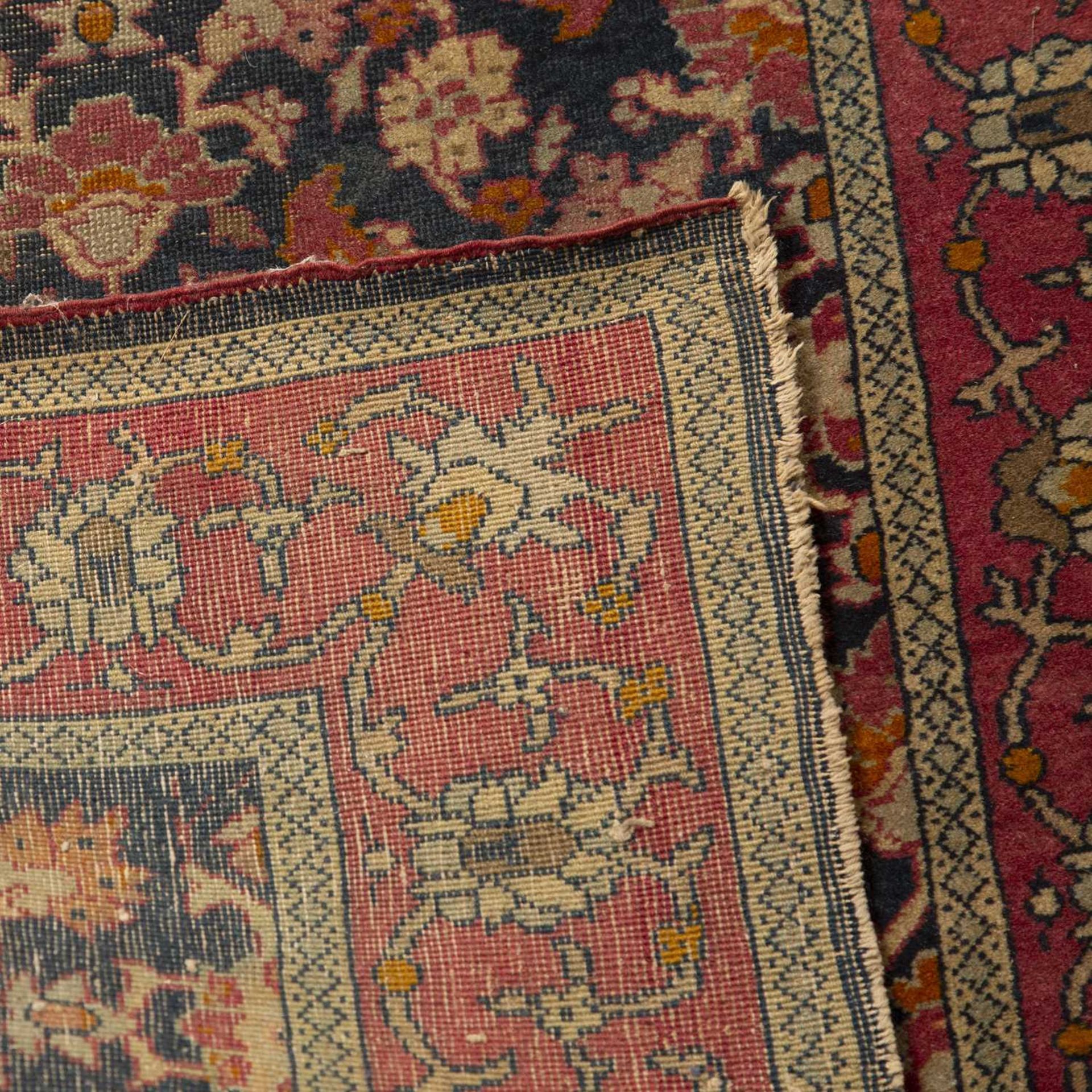 Hamadan blue ground runner with all-over foliate decoration and red ground border, 372cm x - Bild 3 aus 3