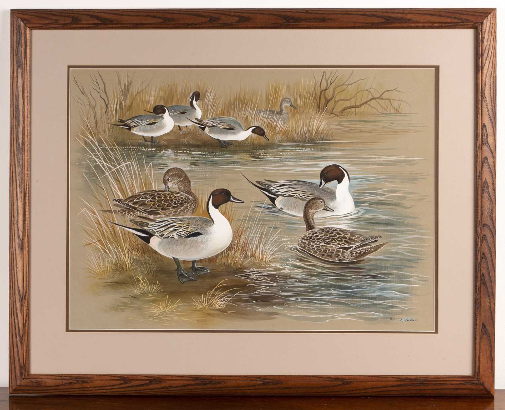 Paul Alexander Nicholas (b.1943) 'Pintail ducks' watercolour and gouache, signed and dated lower - Bild 2 aus 3