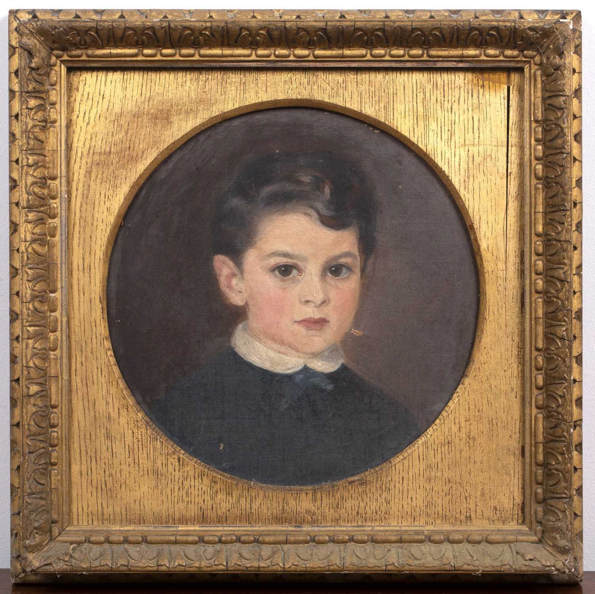 19th Century British School Pair of child portraits, oil on canvas, unsigned, in gilt frames, each - Image 2 of 6