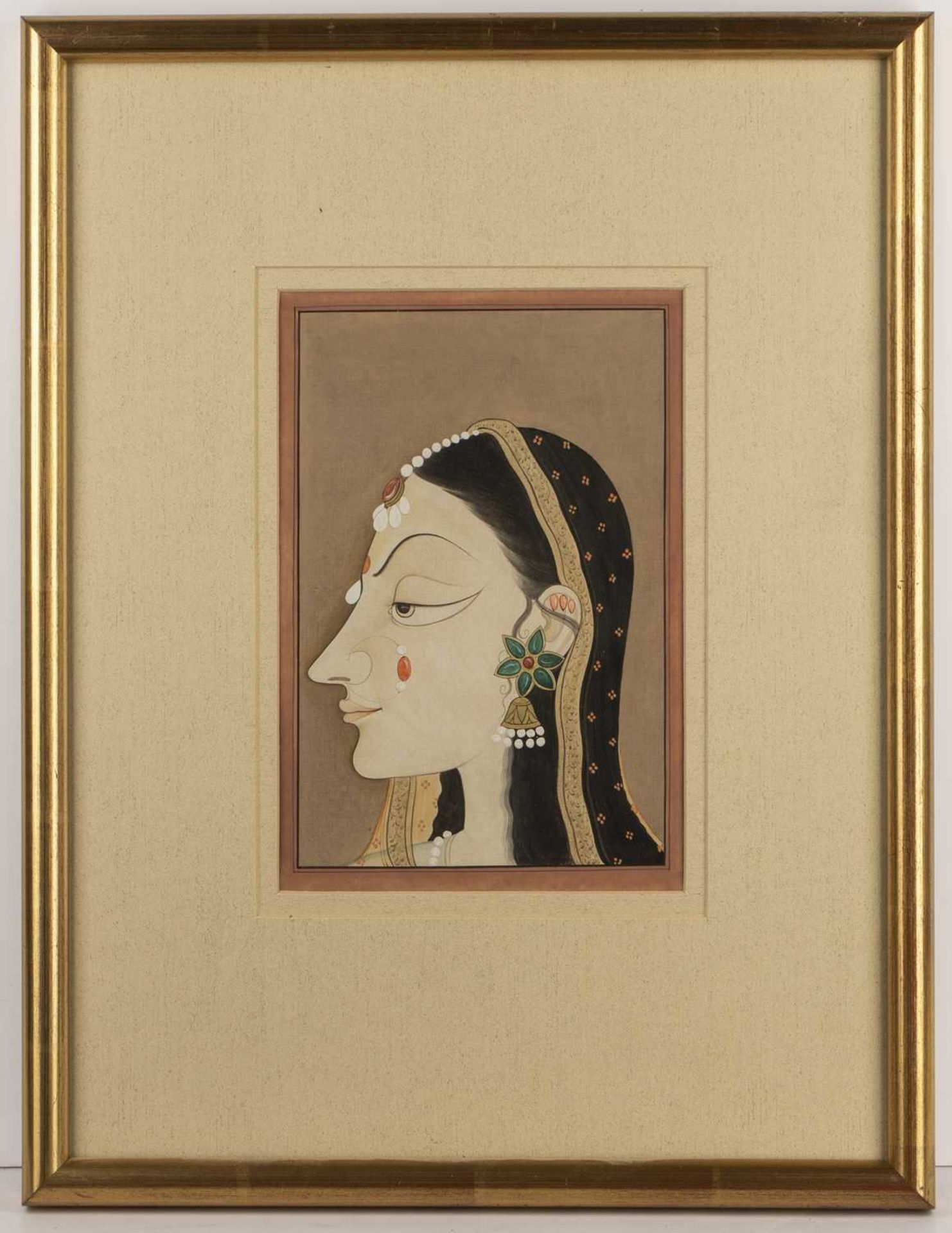 Group of portraits Indian, comprising of a portrait of Jagat Singh I, depicted holding a sword to - Image 5 of 9