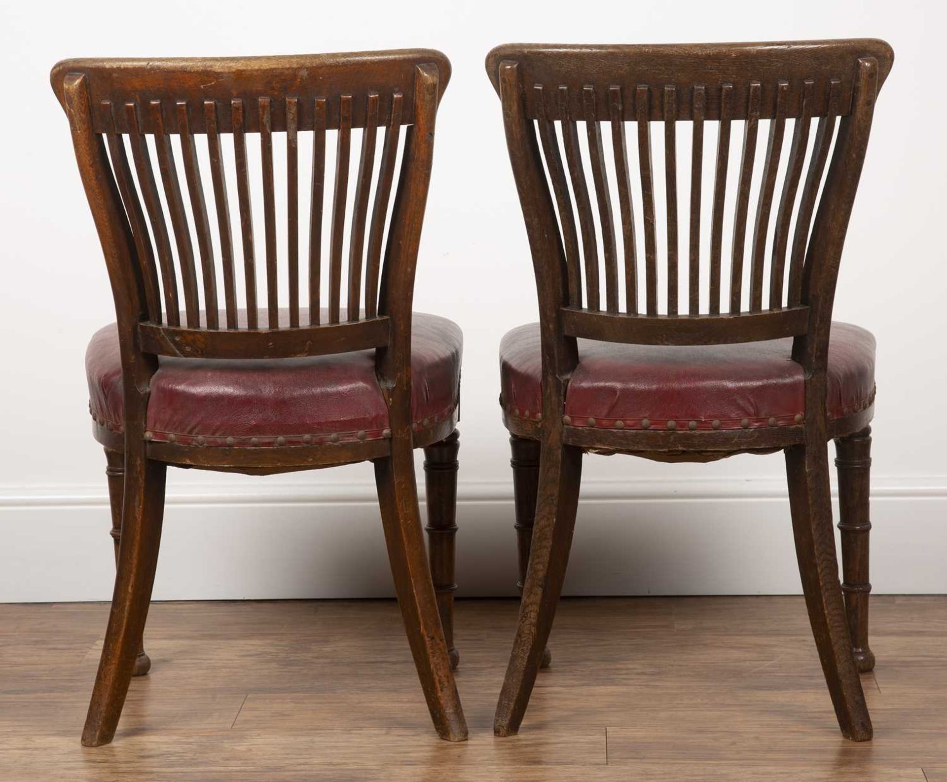 Attributed to Edward William Godwin (1833-1886) for James Peddle Late 19th Century, pair of oak - Image 2 of 2