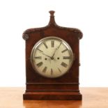 Mahogany cased bracket clock and later bracket Victorian, the painted dial with Roman numerals, with