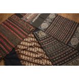 Quantity of South East Asian textiles Indonesian, comprising of two sarong wraps from Sumba, a