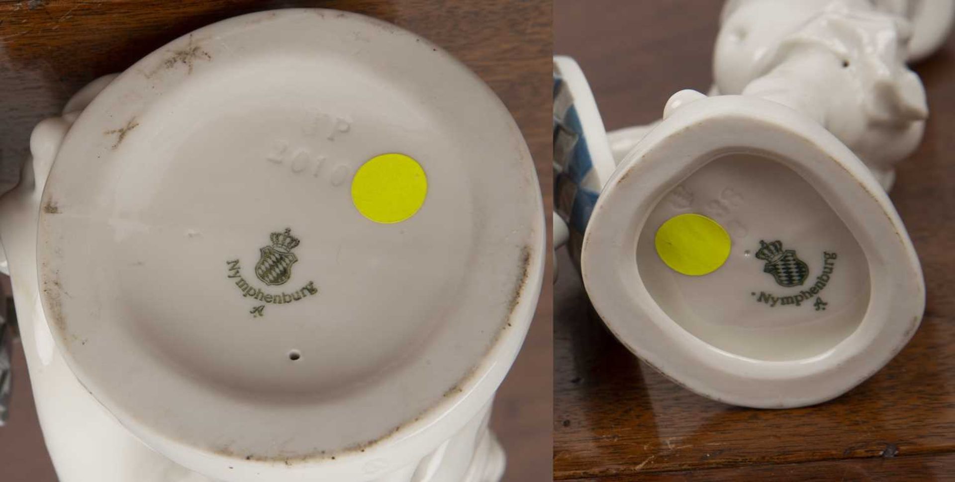 Collection of ceramics and porcelain comprising of: Nymphenburg child with shield, lion and - Bild 6 aus 8