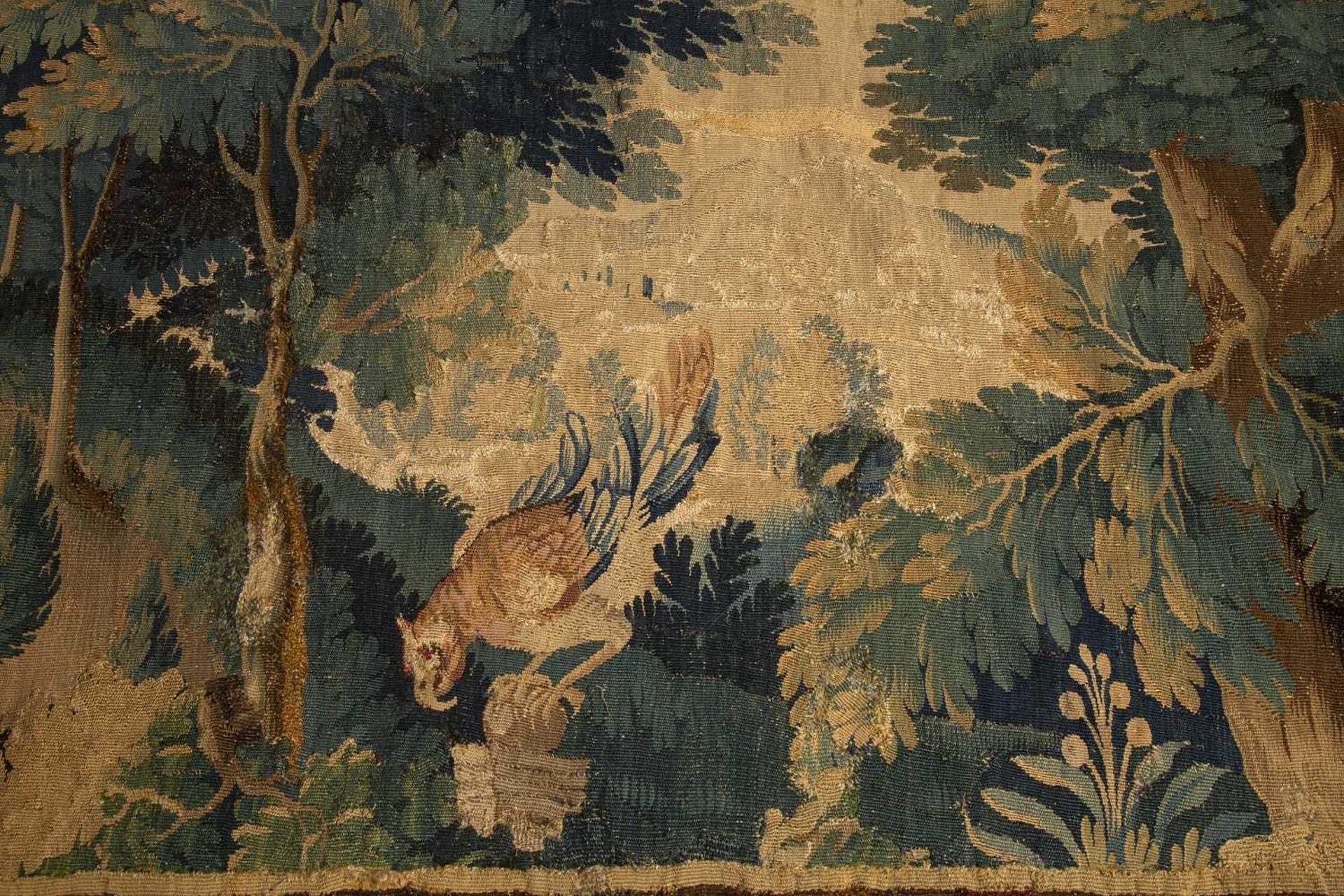 Aubusson tapestry late 17th Century, handwoven in wool and silk with a pastoral landscape, ' - Image 2 of 9