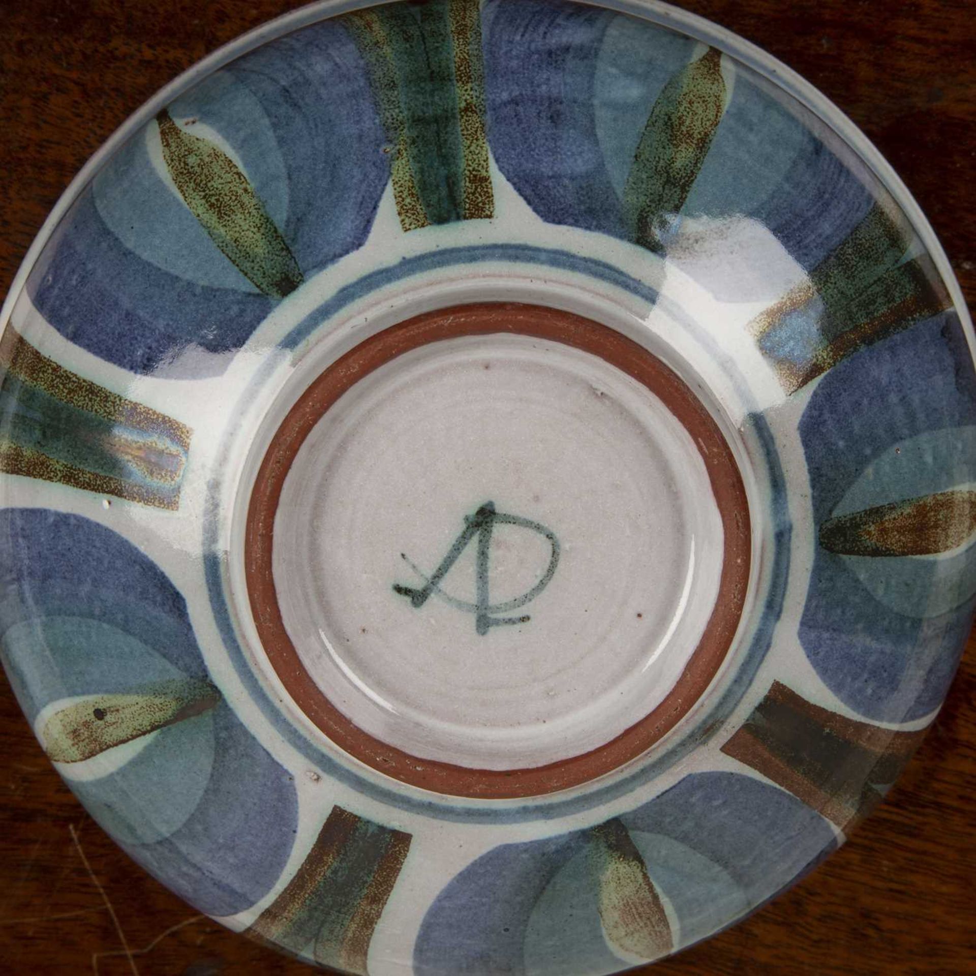 Aldermaston pottery bowl and cover and a group of English plates including a pair of A B Daniell and - Image 2 of 4