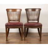 Attributed to Edward William Godwin (1833-1886) for James Peddle Late 19th Century, pair of oak