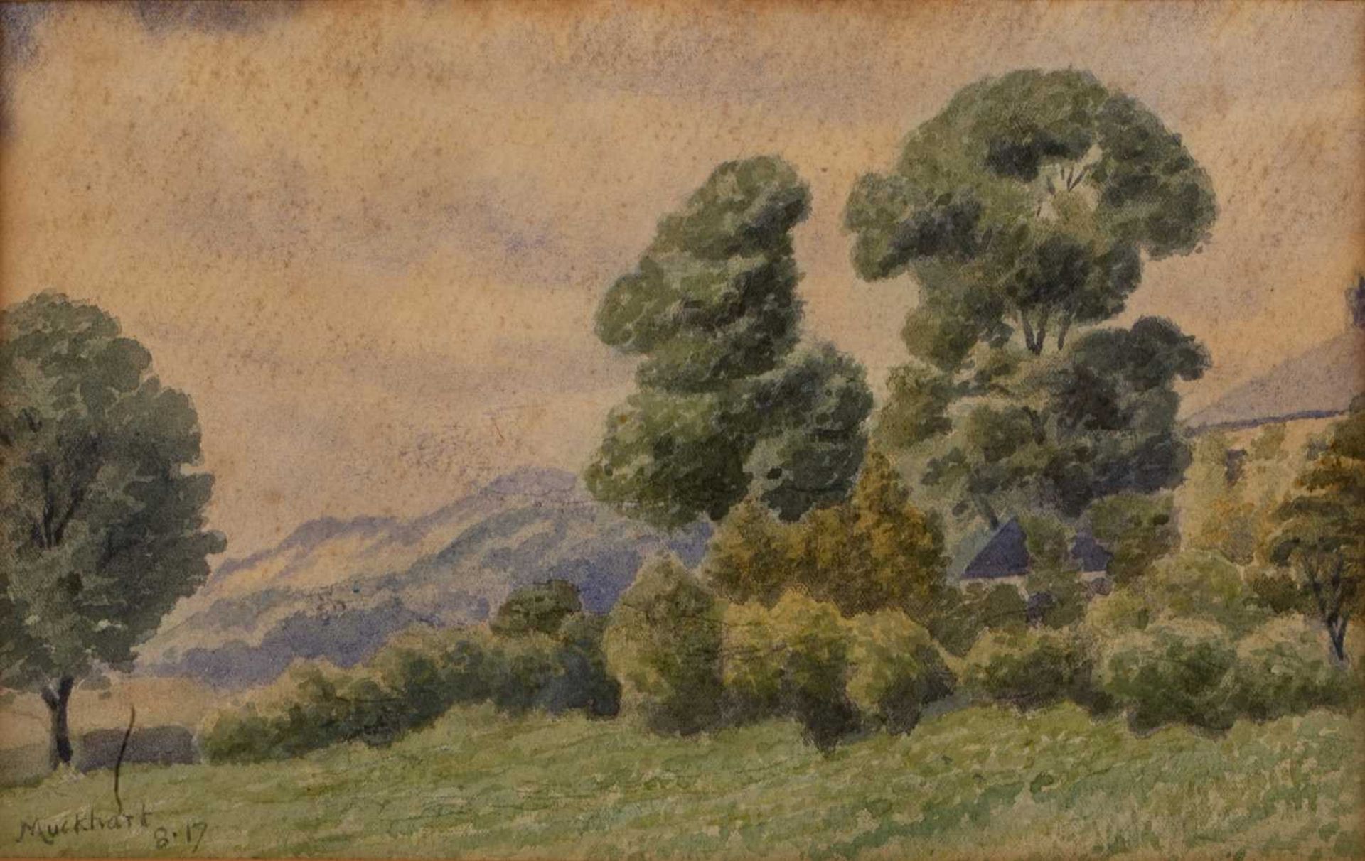 Muckhart (20th Century English School) untitled landscape, watercolour, signed lower left, 15cm x - Image 6 of 6