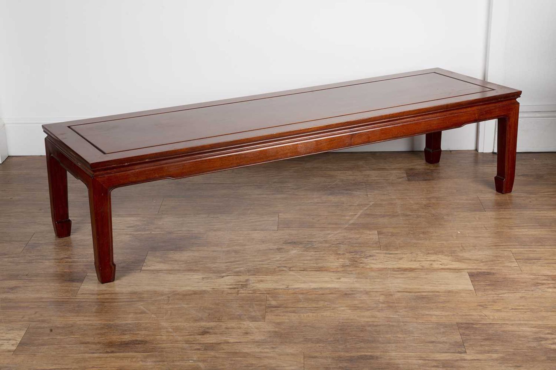 Hardwood Ming style low table Chinese, 20th Century, 66cm long x 51cm deep x 40cm highGenerally good - Image 2 of 4