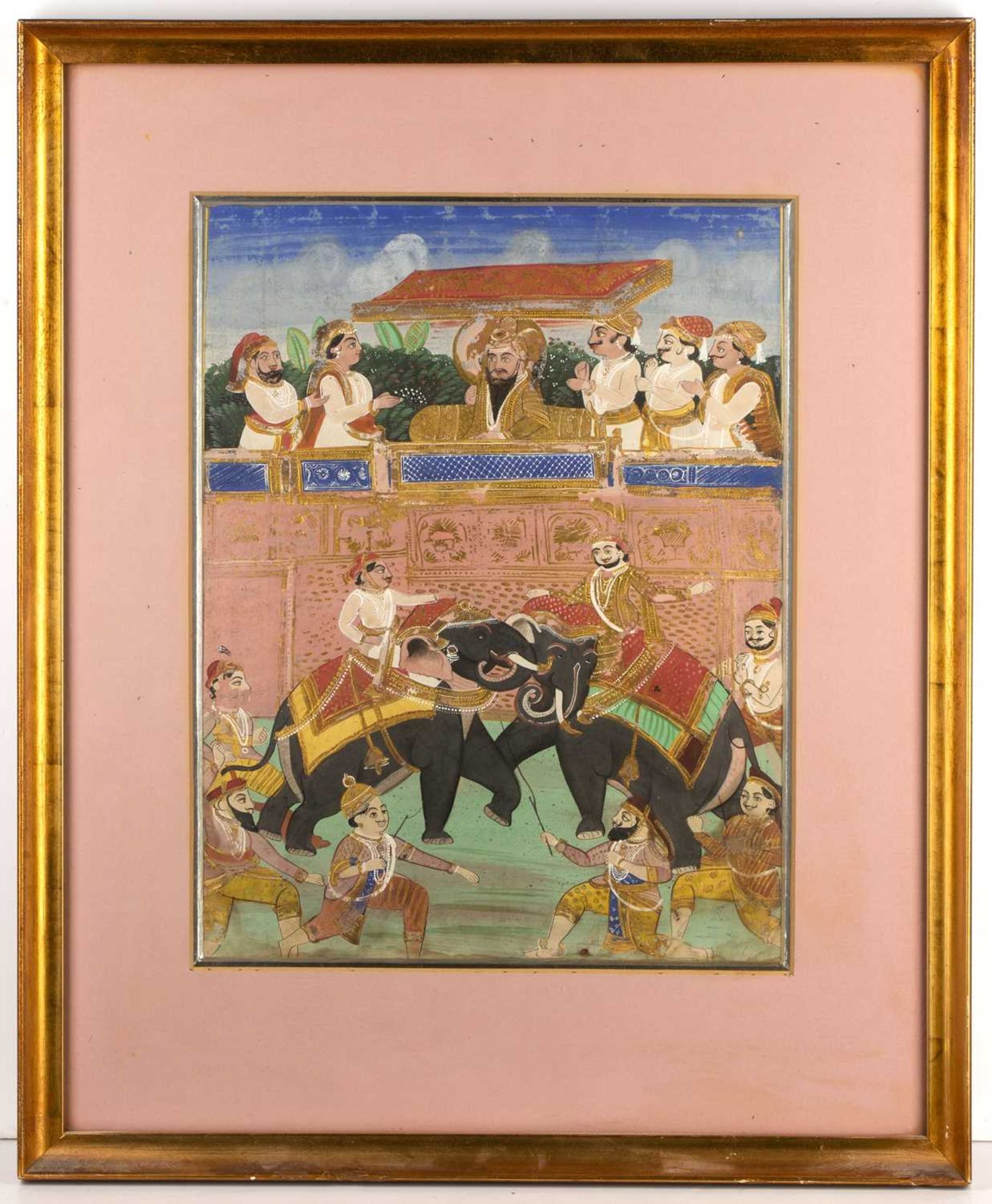 Elephant related pictures Indian, the first depicting Mohammed Adil Shah, Sultan of Bijapur and - Image 3 of 6