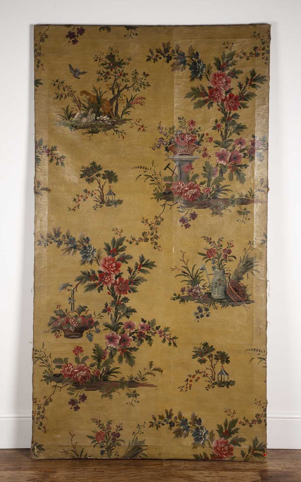 Large painted panel in the manner of Jean-Baptiste Pillement (Lyon 1728-1808) 18th Century,