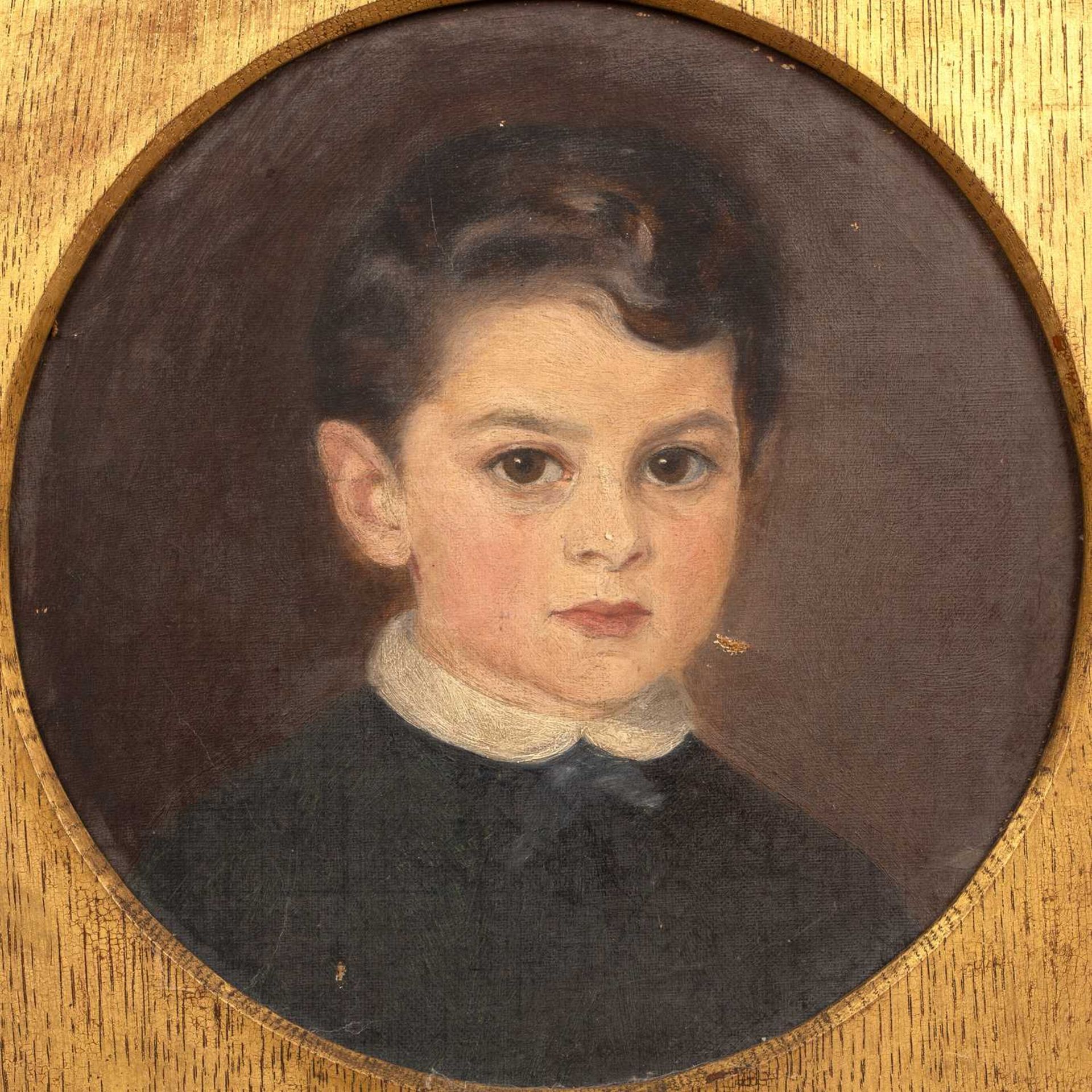 19th Century British School Pair of child portraits, oil on canvas, unsigned, in gilt frames, each