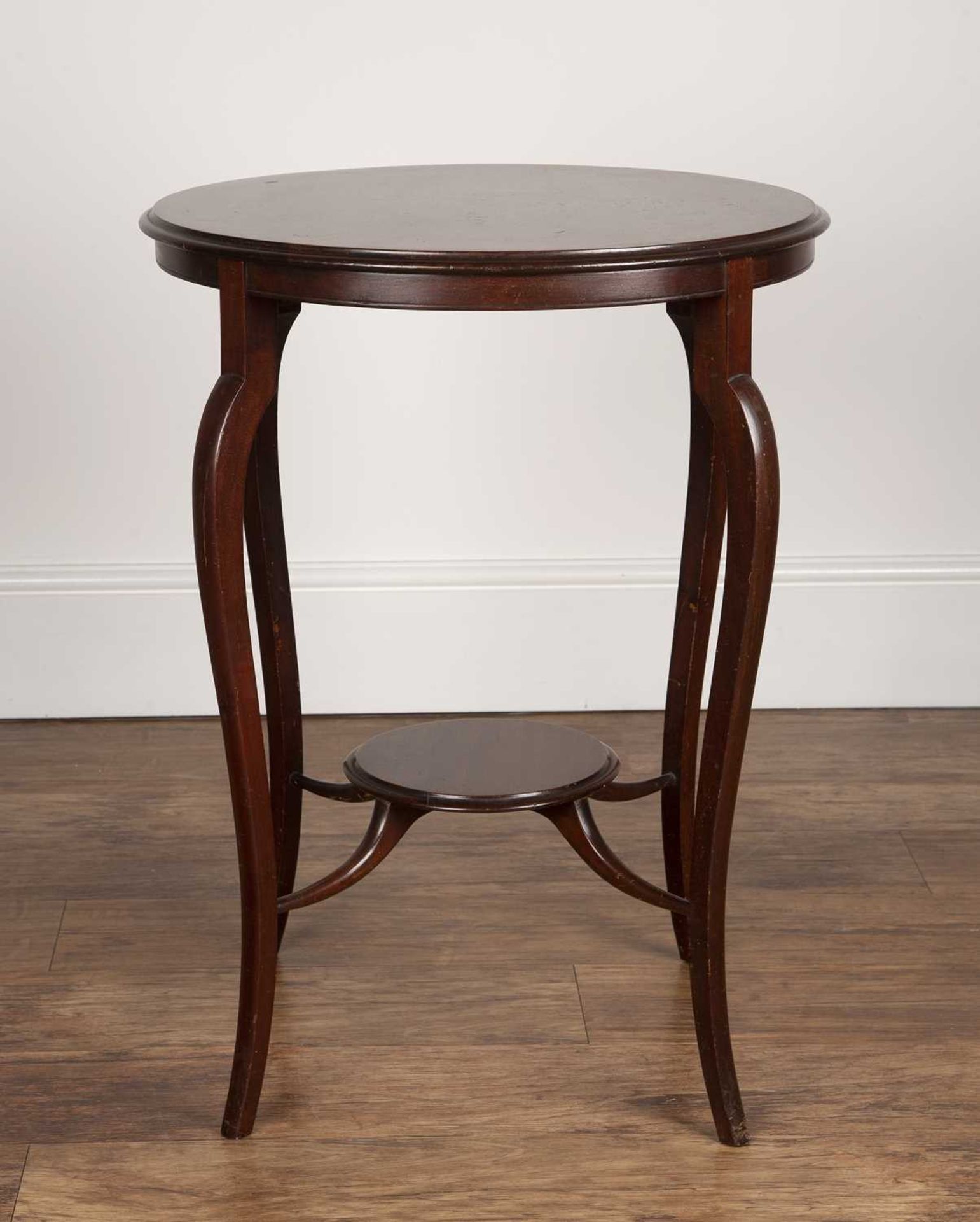 Mahogany occasional table Aesthetic movement, with circular top, 54cm wide x 69cm highOverall