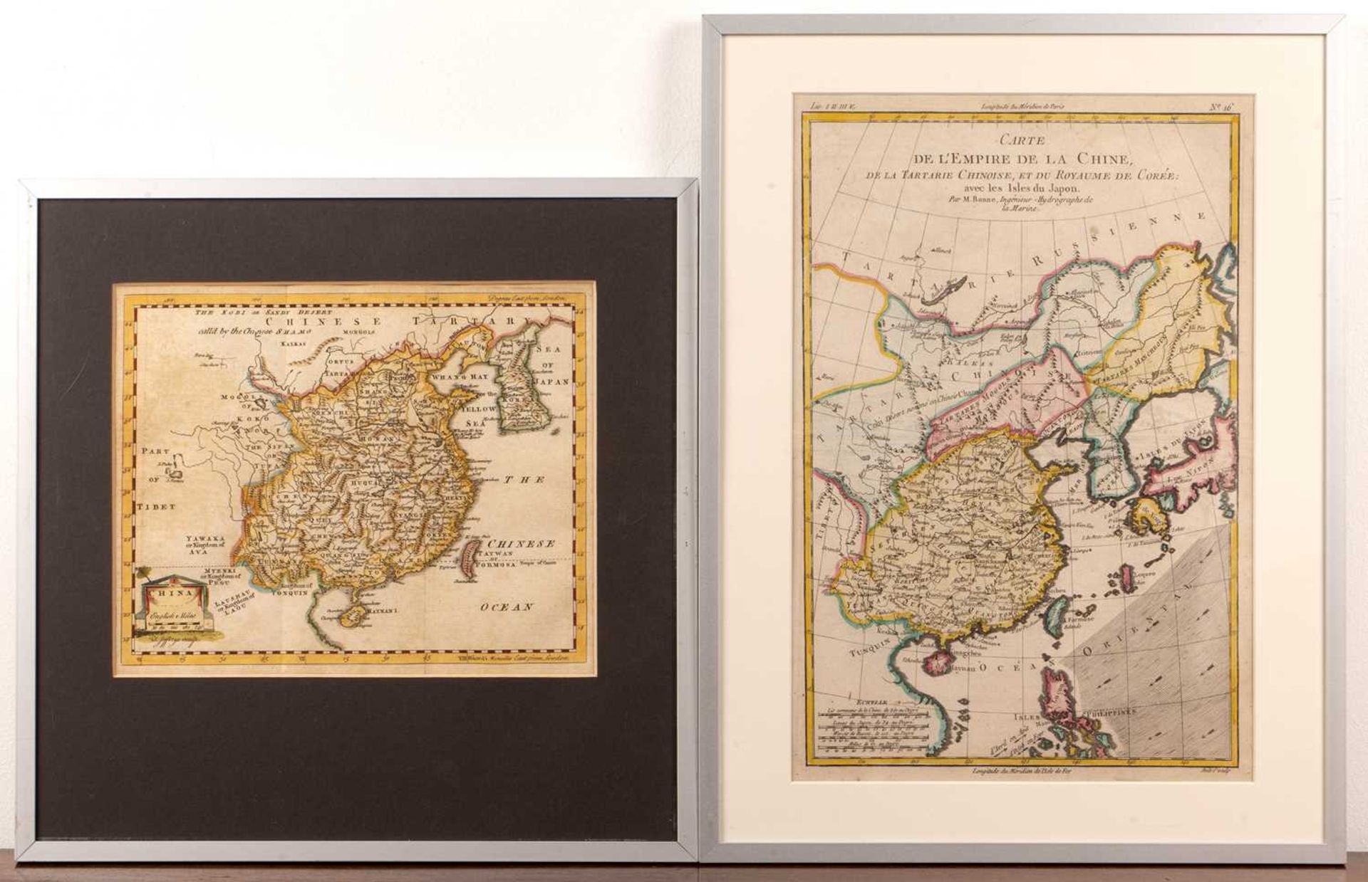 Carte (map) de l'Empire de la Chine by Rigobert Bonne (1727-1795), 33.5cm x 23cm, a further map of - Image 2 of 6