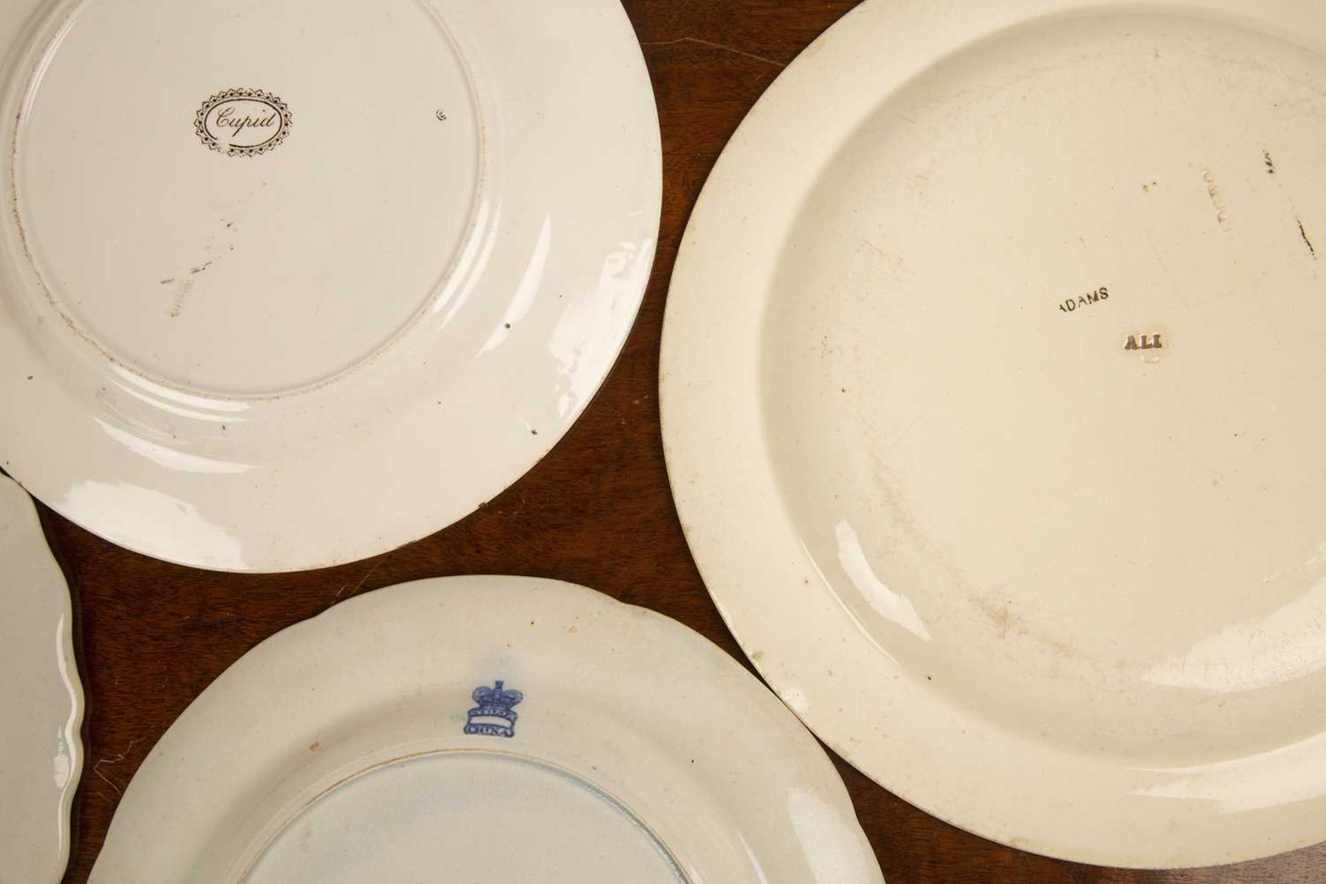 Aldermaston pottery bowl and cover and a group of English plates including a pair of A B Daniell and - Image 3 of 4