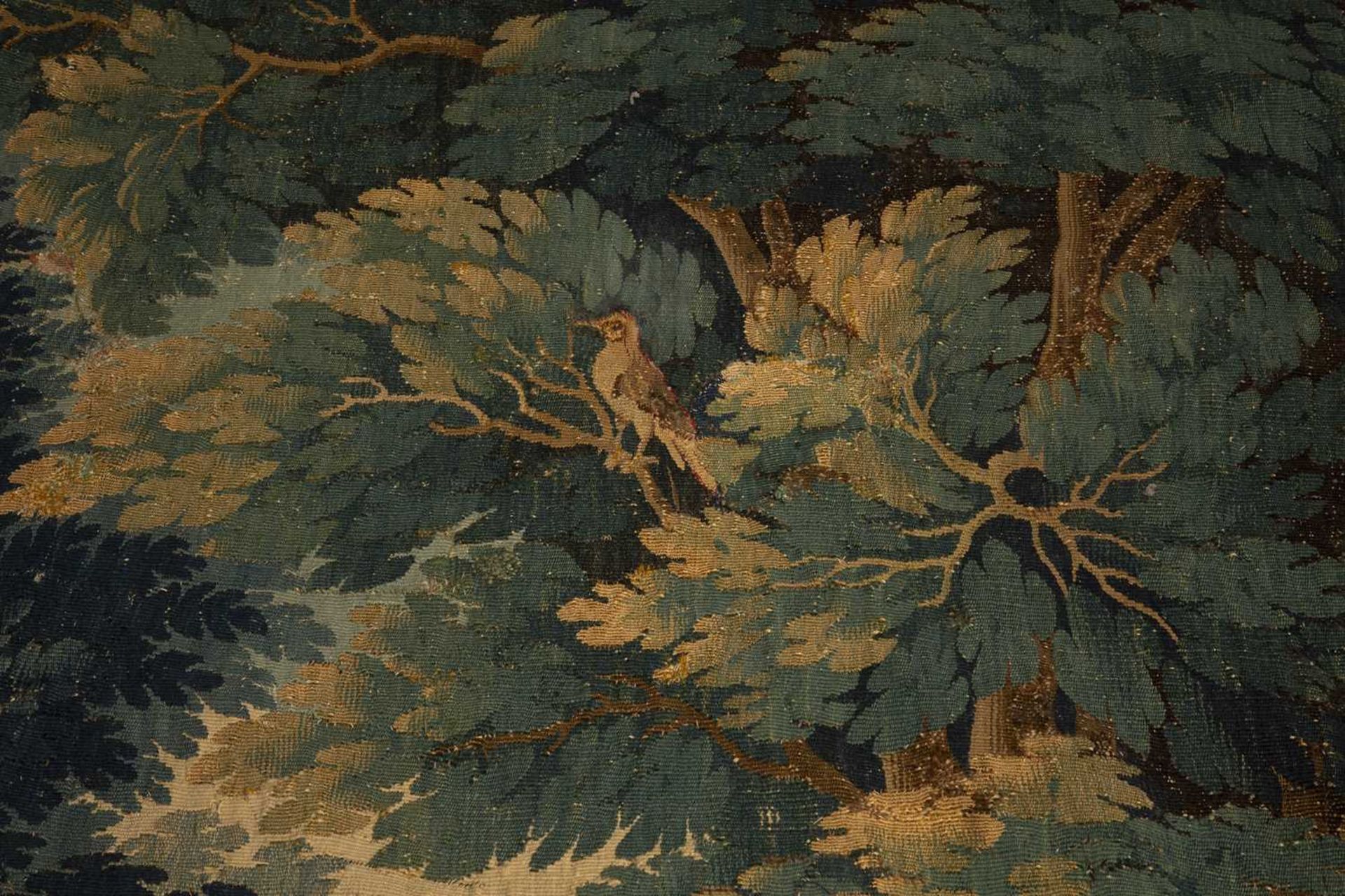 Aubusson tapestry late 17th Century, handwoven in wool and silk with a pastoral landscape, ' - Image 3 of 9