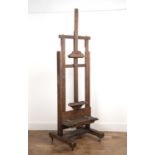 Robertson & Co. Ltd, London artist's Gallery easel 19th Century, with adjustable mechanism, brass