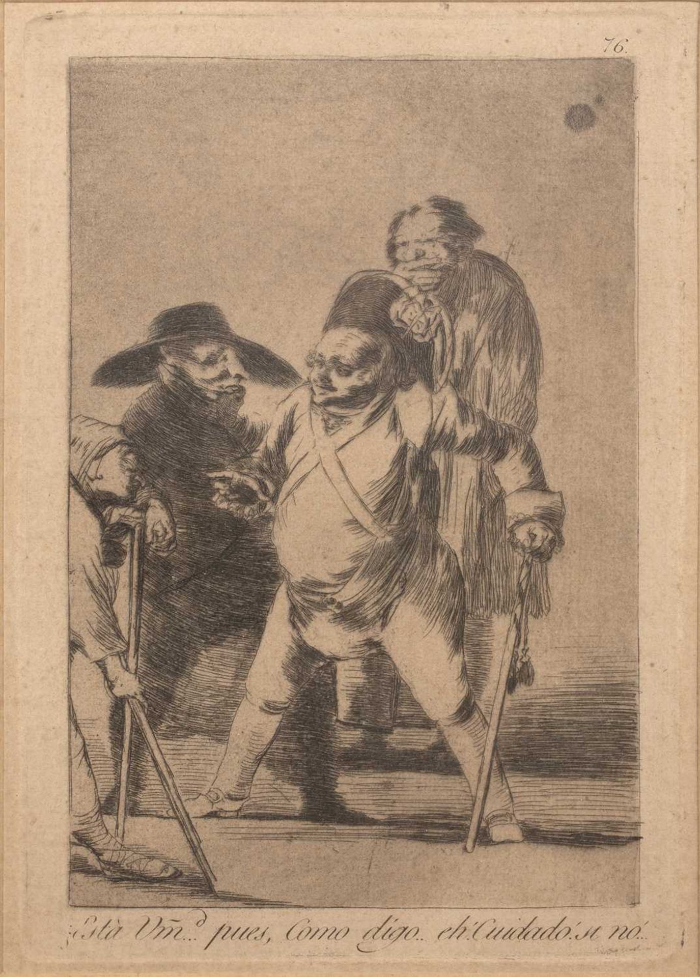 After Francisco Goya (1746-1828) 'Está um...pues, como digo..eh! Cuidado! Si no!', etching,