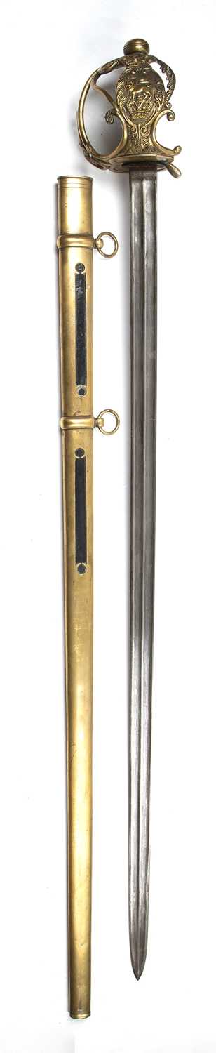 A REPLICA Household Cavalry Officer's sword pattern 1814, the straight double fullered blade 94cm in - Image 2 of 21