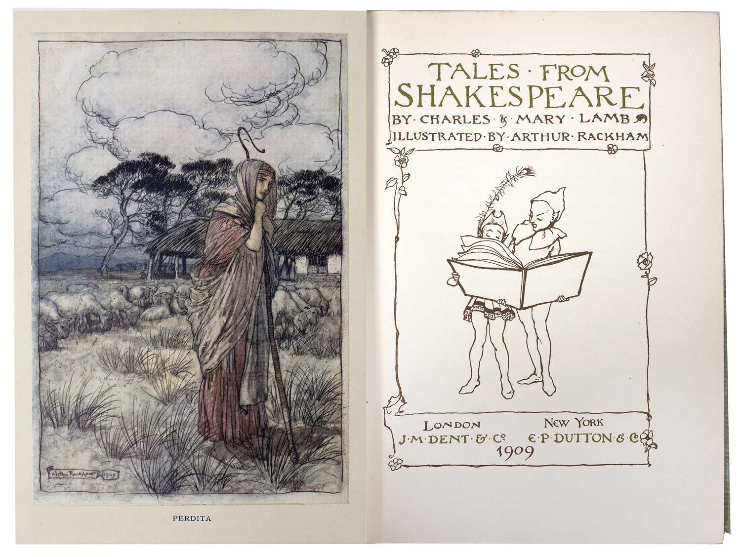 Rackham, (Arthur) Illustrator. Gulliver's Travels. Dent/Dutton, London 1909. 'Tales from - Image 3 of 3