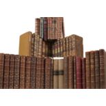 18th / 19th century French / Belgian Literature A collection of c50 titles, leather bound with b/ps,