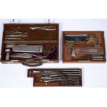 A Victorian cased set of surgeons instruments by Down Bros, London, case 34cm wide x 14cm deep x 6.