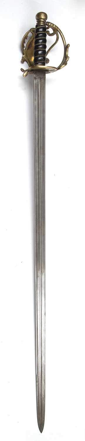 A REPLICA Household Cavalry Officer's sword pattern 1814, the straight double fullered blade 94cm in - Image 3 of 21