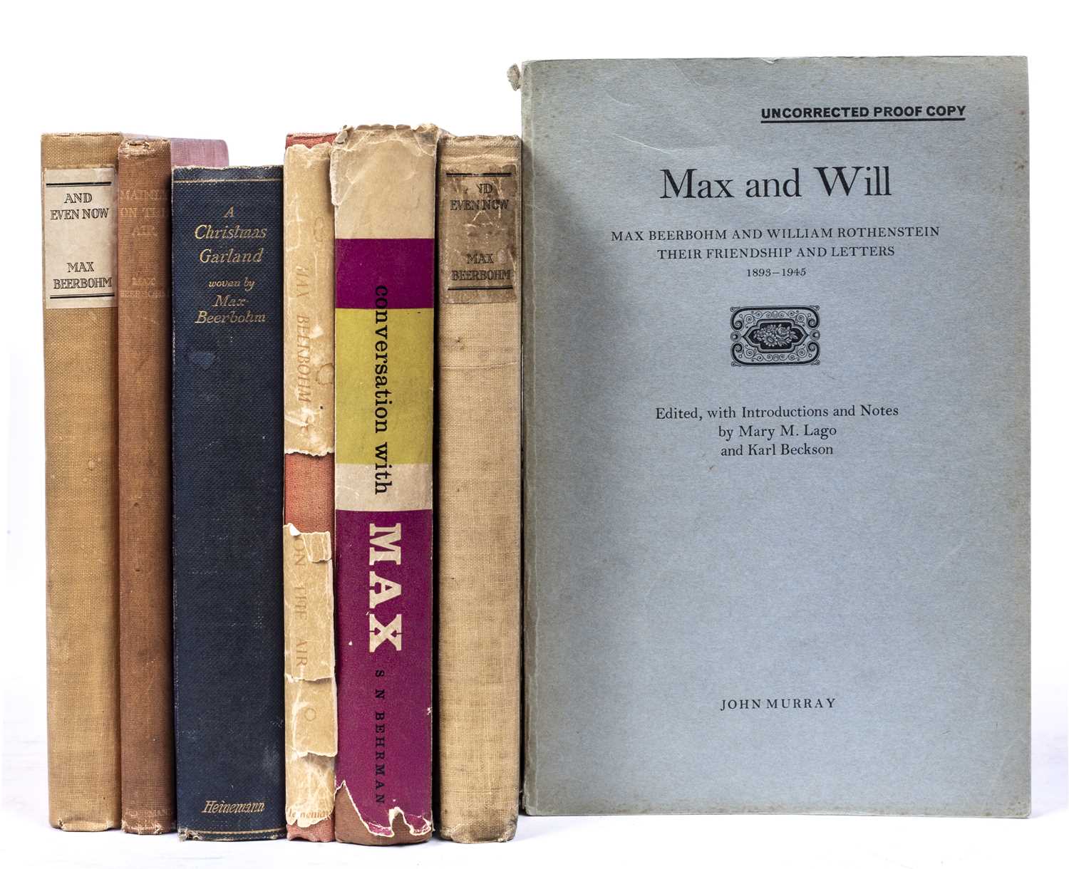 Beerbohm, (Max) and Rothenstein, (William). 'Max and Will', Their Friendship and Letters 1893-
