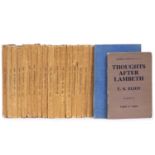 Eliot, (Thomas Stearns) (1888-1965) Poet and Critic. 'Thoughts after Lambeth'. Criterion