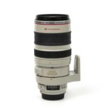 A Canon lens EF 100-400mm f/4.5-5.6 L IS with an ET-83C hoodCondition good. No scratches to glass.