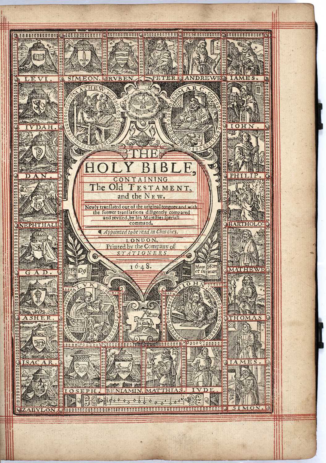 A 17th century family Bible including The Book of Common Prayer; Robert Barker and John Bill - Image 2 of 8