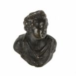 A 17th century head and shoulder bronze bust of a child, in the manner of Niccolo Roccatagliata 8.