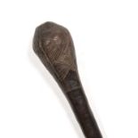 A late 19th century Tribal hardwood club, possibly South Sea Islands.47cm in length.