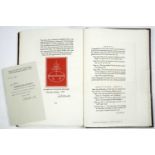 Ashenden Press. Hornby, (C.H. St John). A Descriptive Bibliography of the Books printed at the