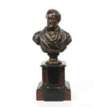Fritz Schaper (1841-1919) Bronze, head and shoulder bust of a Richard Wagner, signed and dated 85