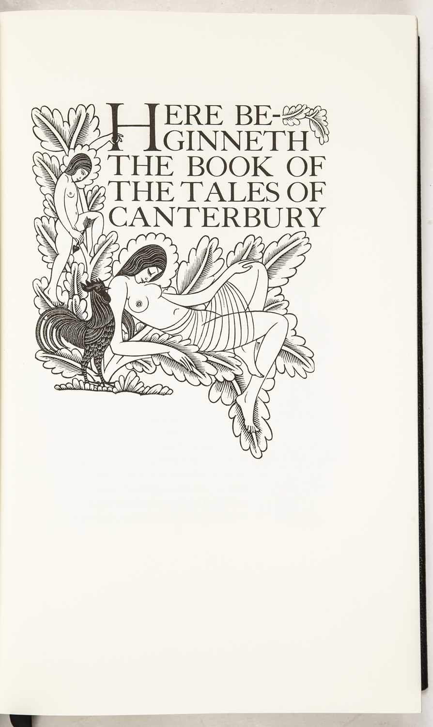 Gill, (Eric). The Canterbury Tales No. 105/1980 facsimile edition of the Golden Cockerel Press - Image 3 of 3