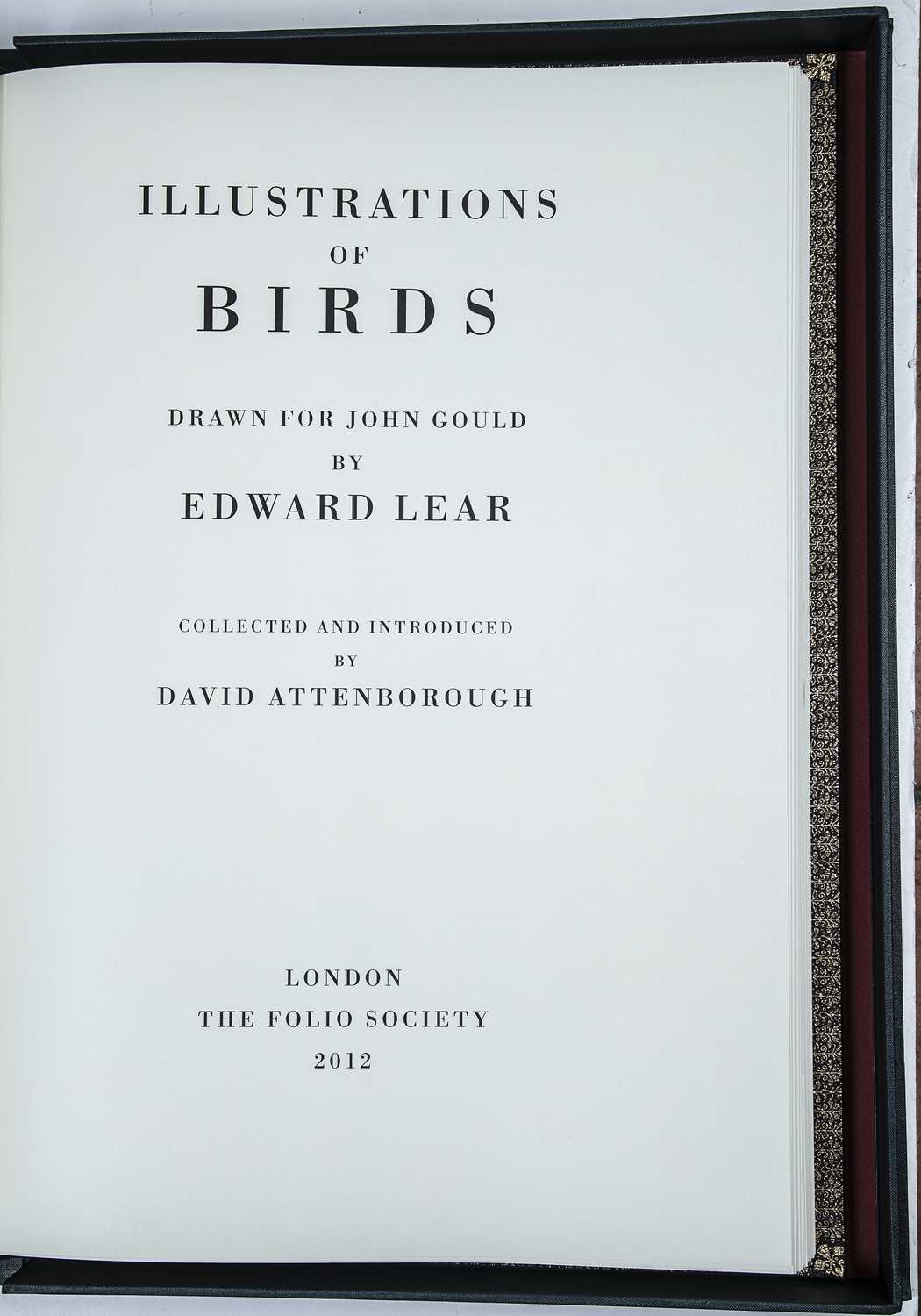 Folio Society. 'Illustrations of Birds Drawn by John Gould by Edward Lear'. Collected and introduced - Image 3 of 13