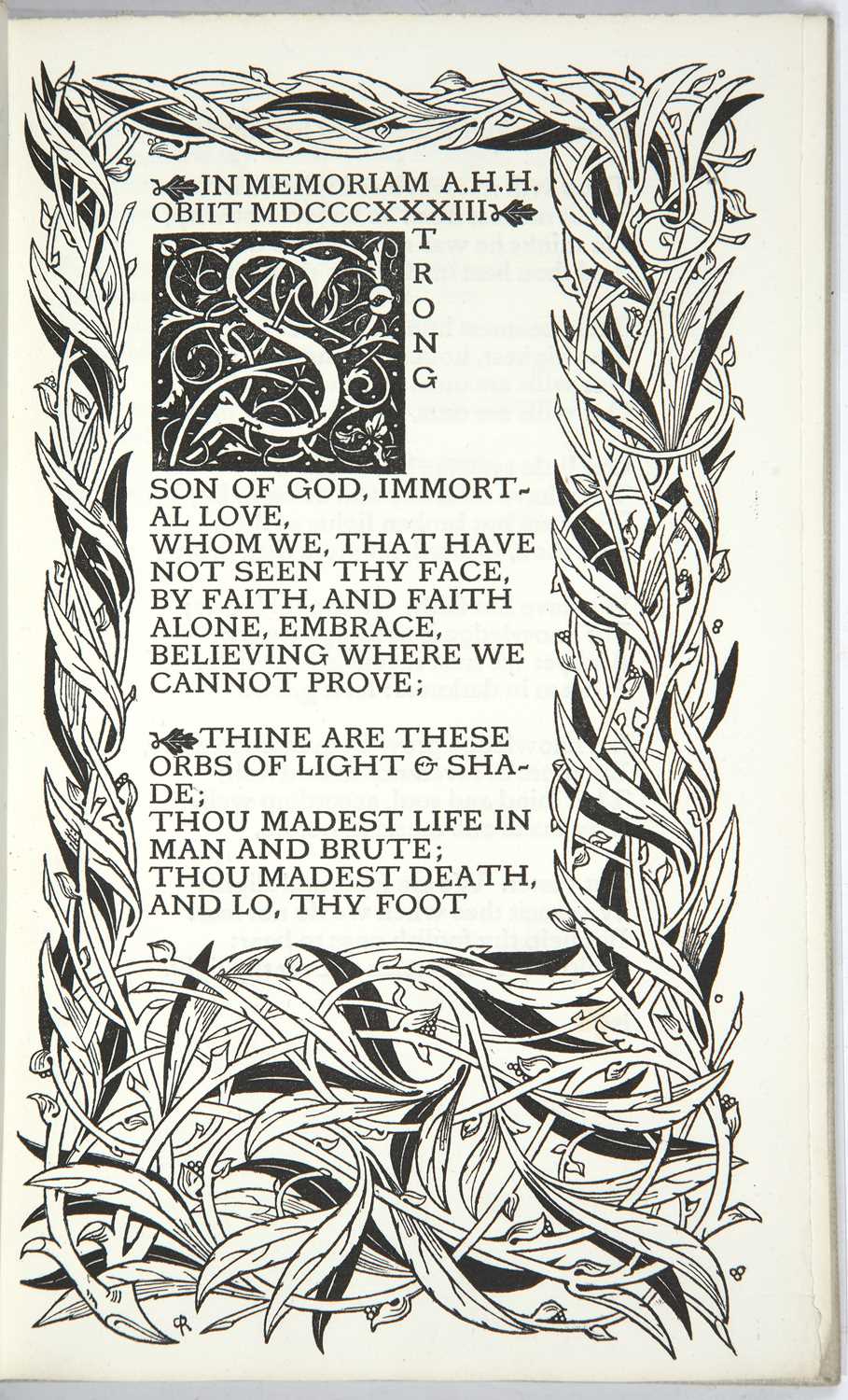 Vale Press: Tennyson, (Alfred Lord). 'In Memoriam' with 'Lyric Poems'. 2 vols. 8vo. Border designs - Image 3 of 3