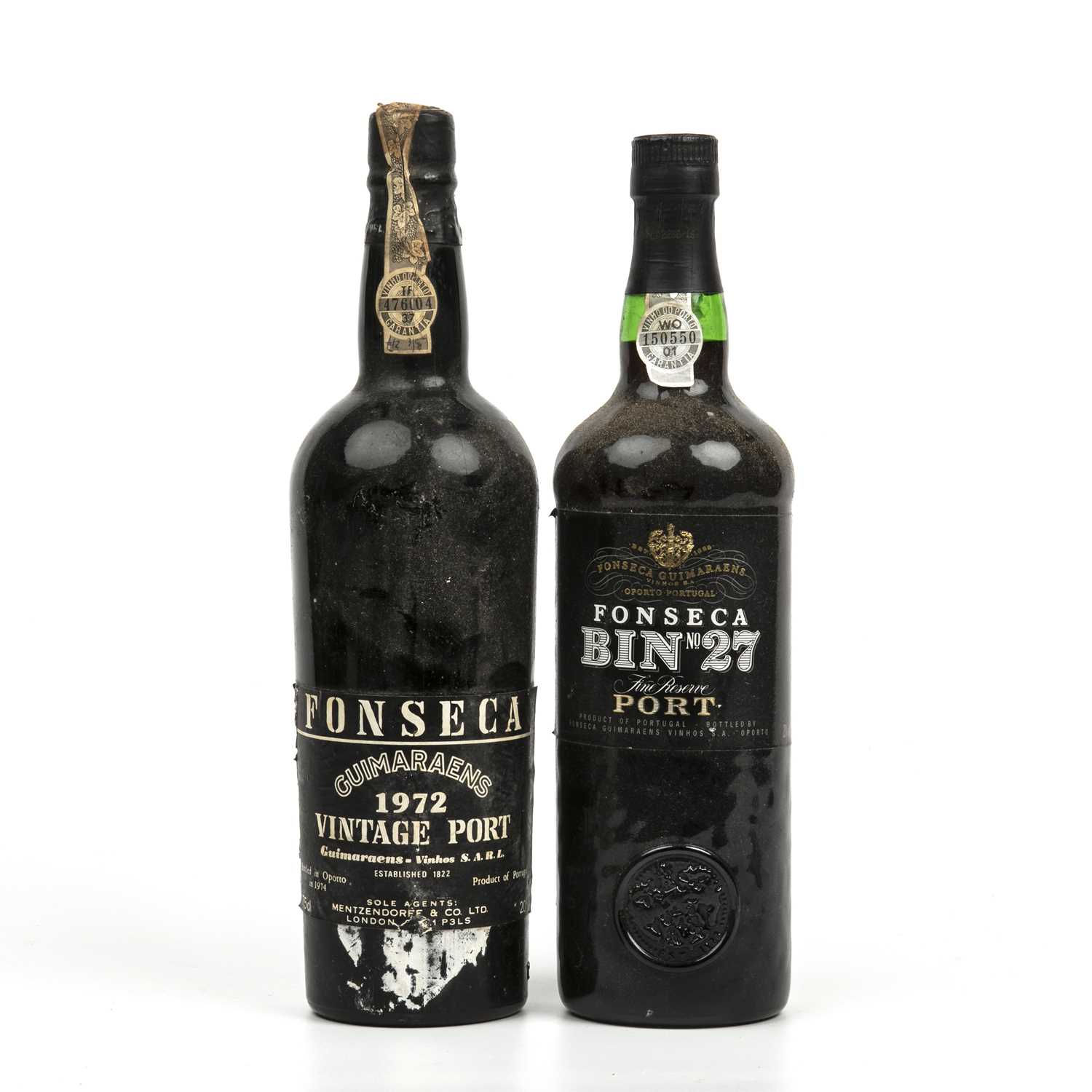 A 75cl bottle of Fonseca 1972 vintage port and a 75cl bottle of Fonseca bin number 27 port (2)At