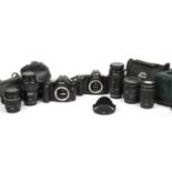 A Canon EOS 5D Camera outfit to include: camera body, Canon 28-80mm lens, Canon Macro lens EF