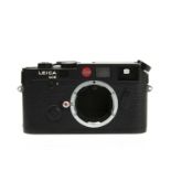 A Leica M6 Rangefinder camera, body in black, Serial number 1745172Condition - no shutter cap.