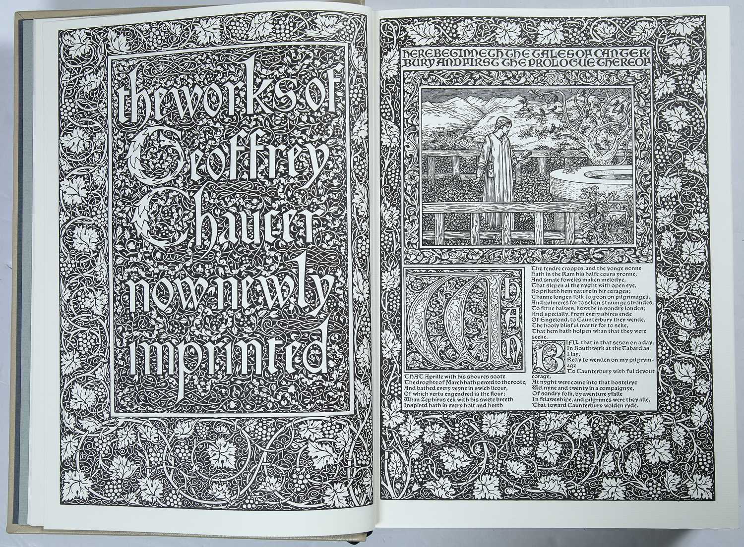 Chaucer, Geoffrey. The Works thereof: A Facsimile of the Kelmscott Chaucer 307/1010 introductory - Image 2 of 2
