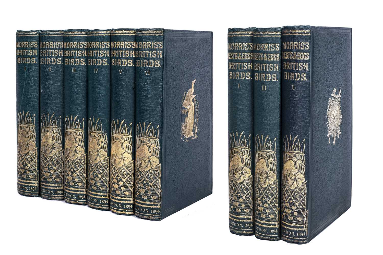 Morris, (The Rev. F.D). 'A History of British Birds'. 3rd Ed. 6 vols. 394 plates. Nimmo, London