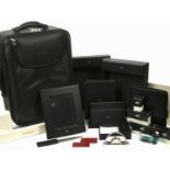 A DuPont Paris desk set and a Mont Blanc travel case, the case 50cm x 37cmAt present, there is no