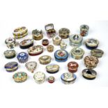 A collection of nineteen Halcyon Days enamel boxes and eleven further boxesIn good condition