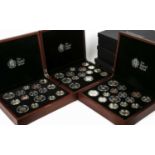 Three Royal Mint United Kingdom Premium Proof coin sets to include 2013, 2014 and 2015, all as new