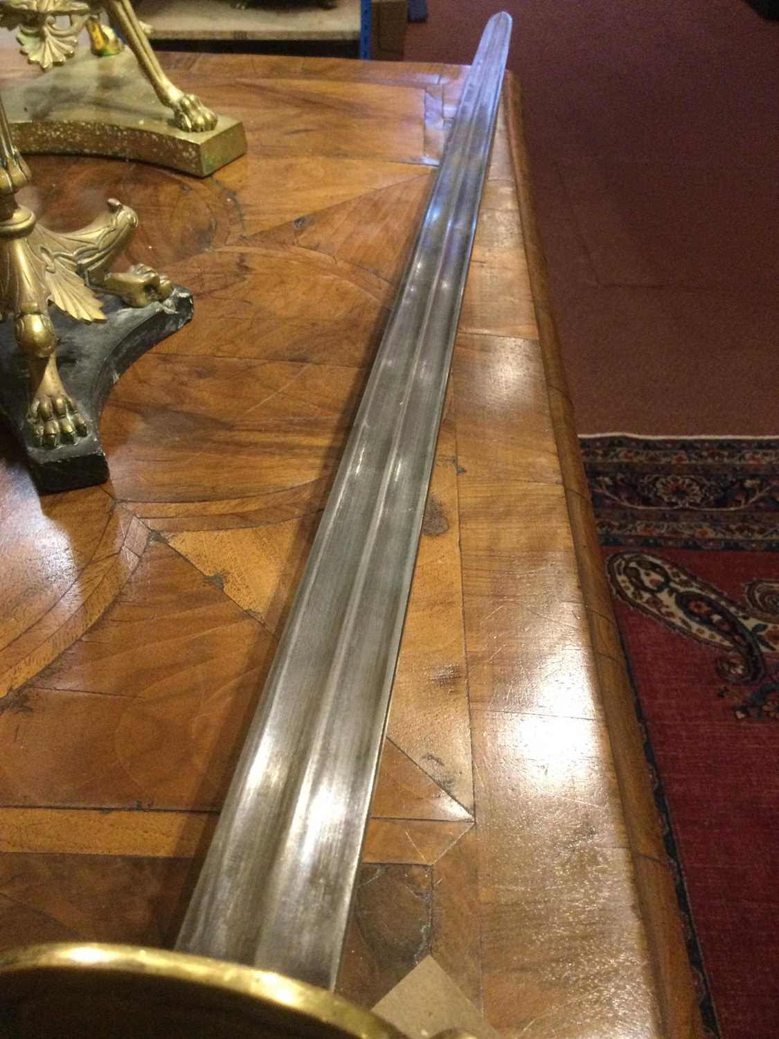 A REPLICA Household Cavalry Officer's sword pattern 1814, the straight double fullered blade 94cm in - Image 15 of 21