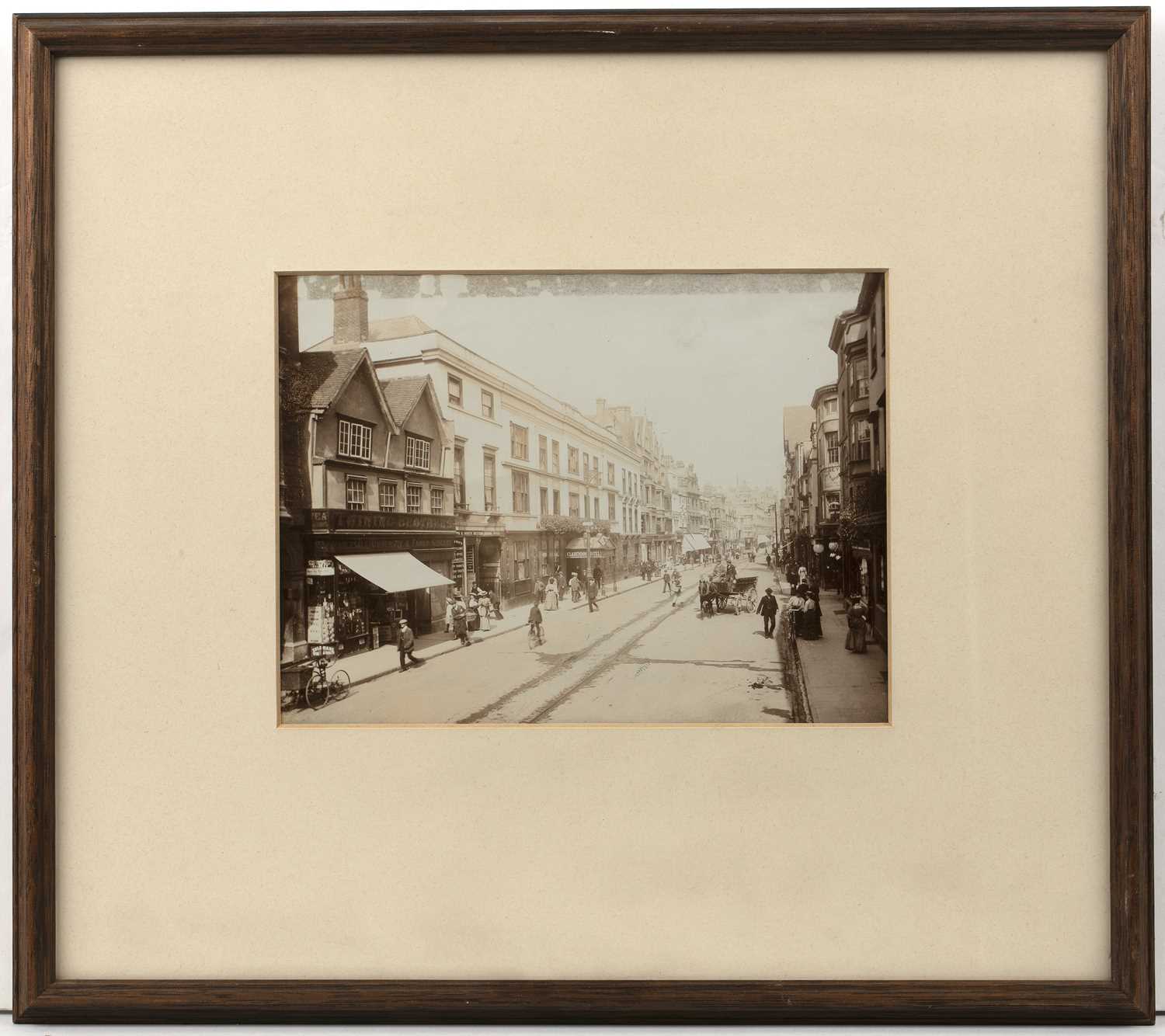A late 19th century photograph of Cornmarket Street including The Clarendon Hotel, 20cm x 15cm, - Image 5 of 9