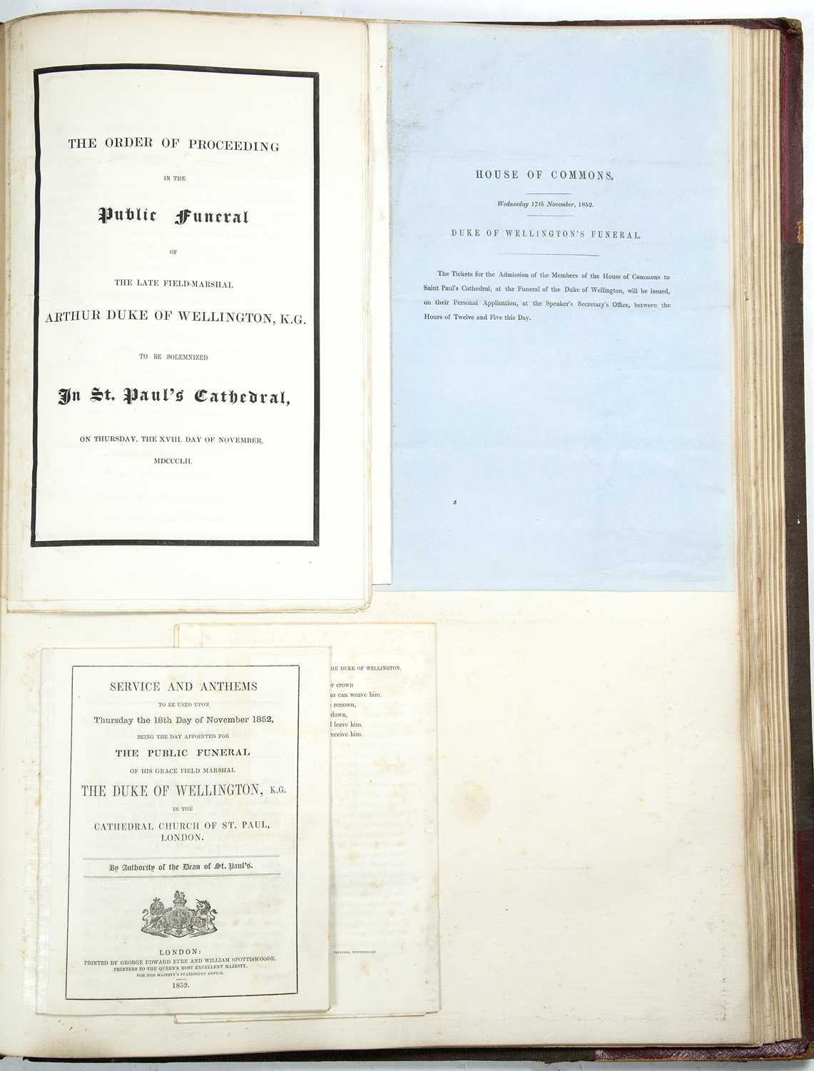 Arthur Wellesley. 1st Duke of Wellington (1769-1852): A folio Album of c60pp relating to the funeral - Image 4 of 5